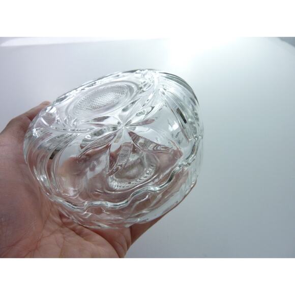 Vintage Pressed Cut Glass Taper Candleholder Nesting Glass Pair Stackable - Picture 7 of 7